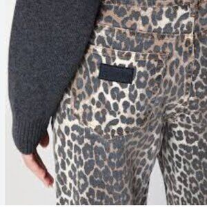 GANNI Leopard Printed Izey Jeans